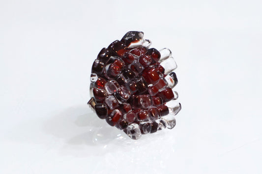 anemone ブローチ M red a00205