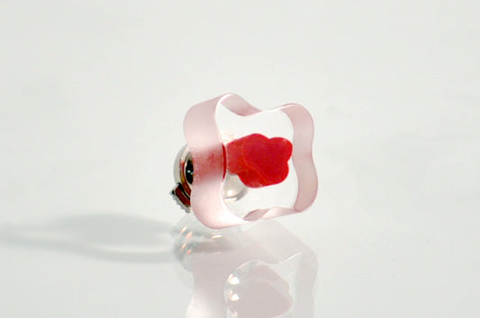 fructus ブローチ red L a00209